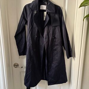 NWT: Everlane Navy Drape Trench Coat